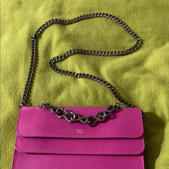 Schutz Pink Leather Shoulder Bag - Picture 12 of 13